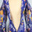 Thumbnail: 1970's Navy Floral Ruffle Angel Sleeve Maxi