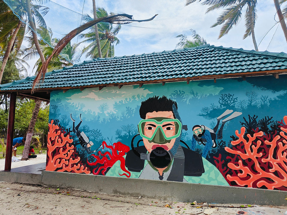 Wall Art at the Scuba Diving Center