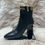 Thumbnail: DJANGO & JULIETTE HENCER EMBELLISHED BLACK ANKLE BOOTS