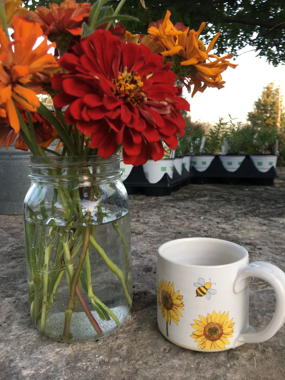 Thumbnail: Sunflower Bee Mug (handmade)
