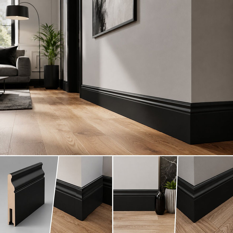 Black Skirting Boards for Sleek and Bold Interiors