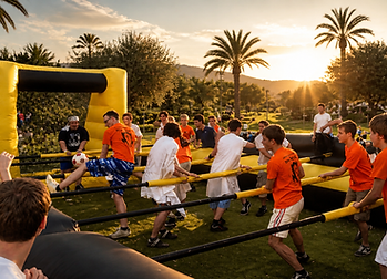Futbolín humano en Valencia