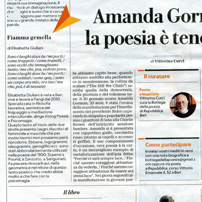 poesia di Elisabetta Giuliani - Fiamma gemella