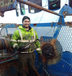 Chris with gas axe