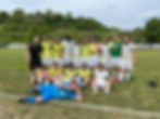 Jubelbild nach dem 7:0-Heimsieg gegen den TSV Lippoldsweiler.