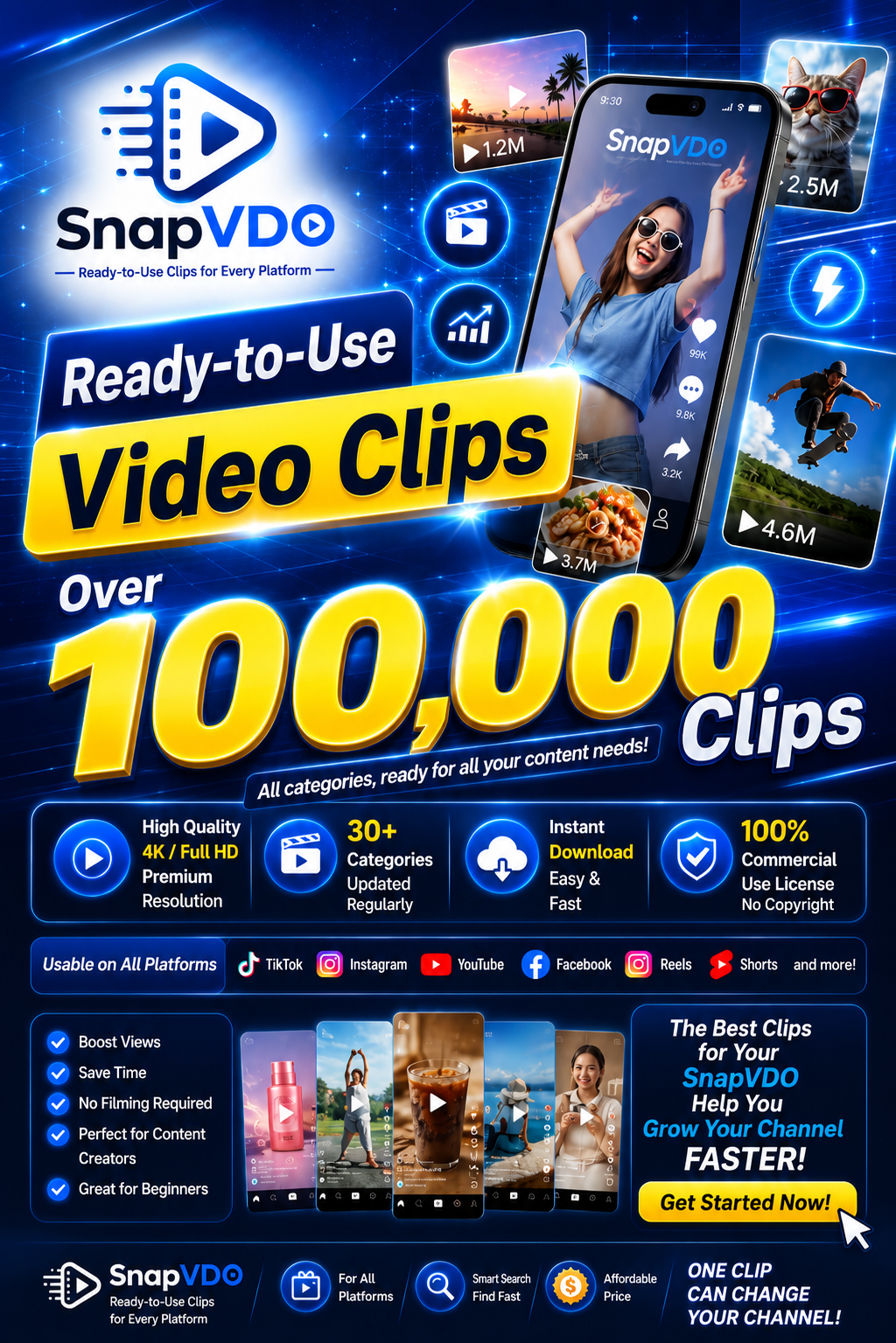 SnapVDO Ready-to-Use Video Clips