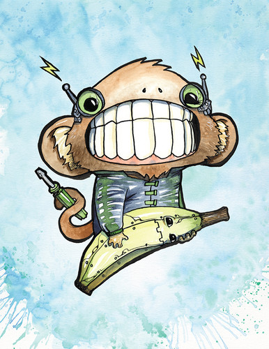 Mad Scientist Monkey | binarywinter