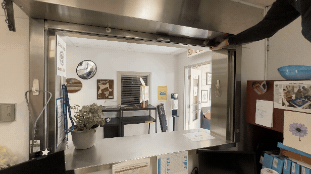 Roller fire shutter drop test