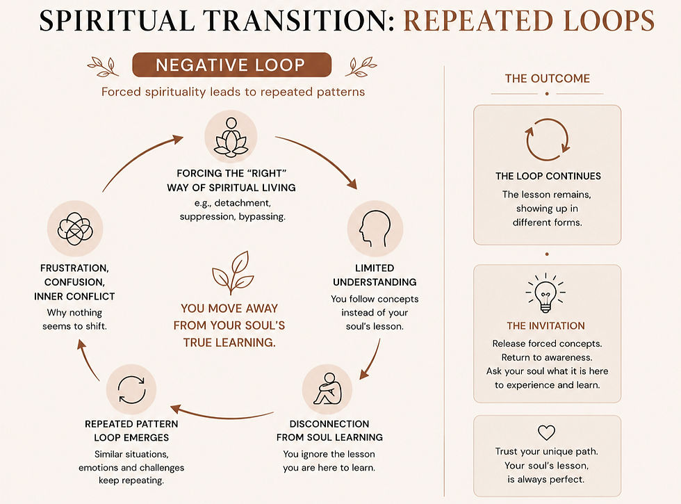 Spiritual Avoidance - Negative Pattern Loop: A forced way of living due to limited knowledge on personal patterns.