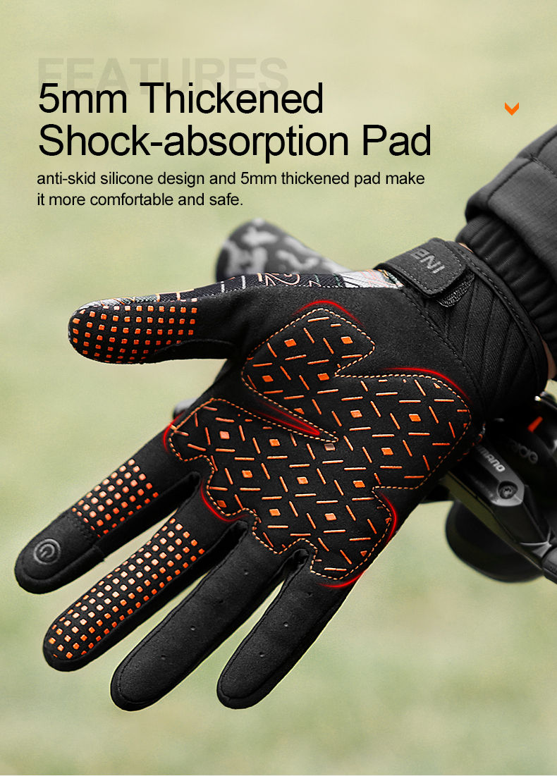 Miniatura: INBIKE Cycling Gloves For Men Bicycle Mountaineering Ski Gym Sports Full Finger 