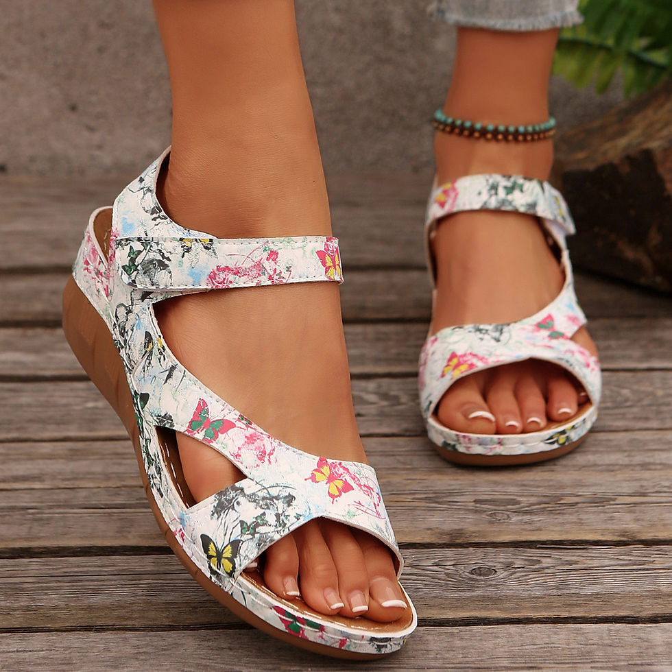 Miniatura: Summer Shoes Women Sandals Non-Slip Shoes Woman Retro Ladies Shoes Wedge Women's