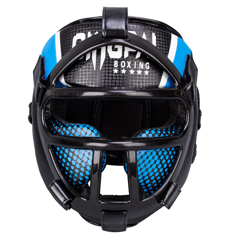 Miniatura: Muay Thai Martial Taekwondo W/mask Kids/adults Headgear Muay Sparring Equipment 