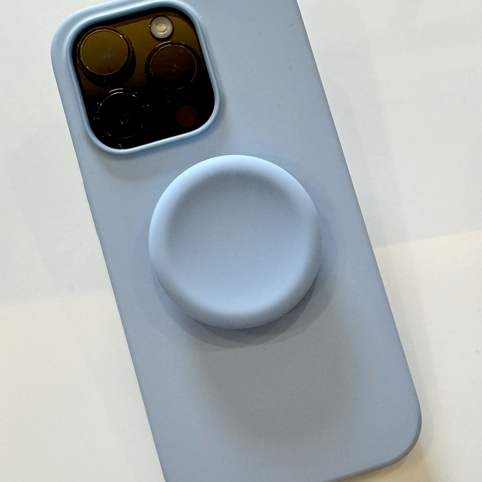Miniatura: Solid Color Round Pocket Sockets Grip Stand Phone Holders Finger Ring Holder Gri