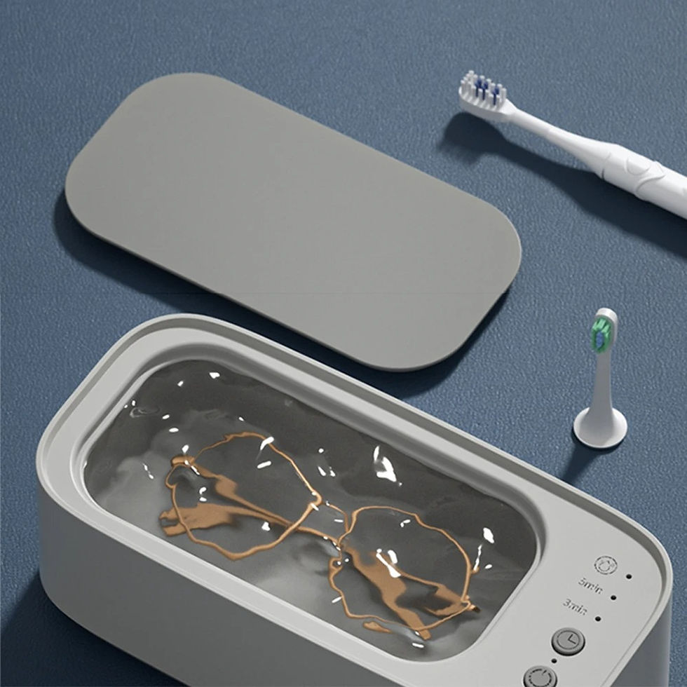 Miniatura: Vibrating ultrasonic glasses cleaning machine Electric 3 speed jewelry watch tim