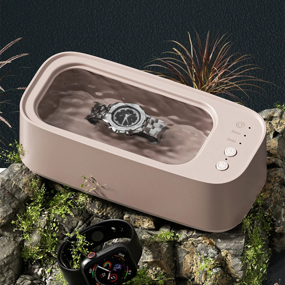 Miniatura: Vibrating ultrasonic glasses cleaning machine Electric 3 speed jewelry watch tim