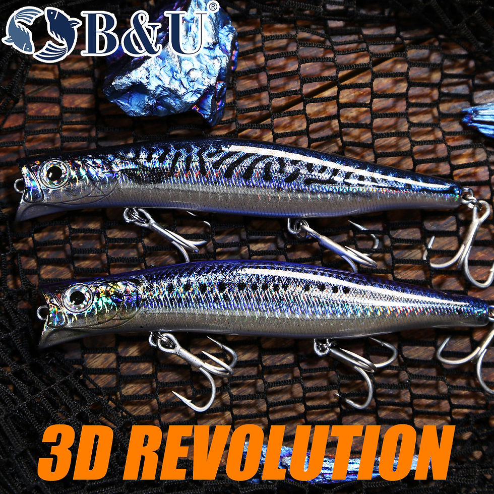 Miniatura: B&U Floating Minnow Jerkbait Lure Long Casting Lipless Wobblers Big Artificial B
