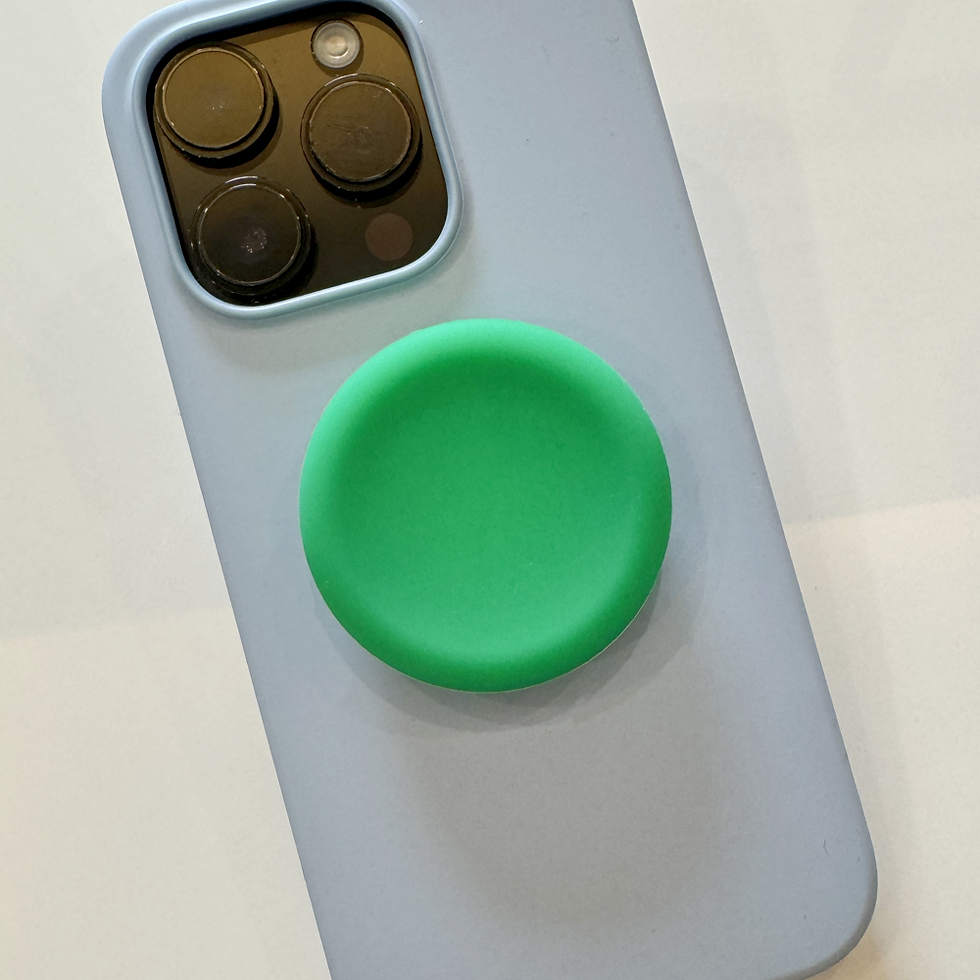 Miniatura: Solid Color Round Pocket Sockets Grip Stand Phone Holders Finger Ring Holder Gri