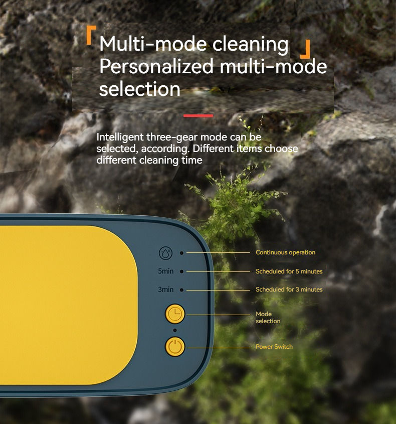 Miniatura: Vibrating ultrasonic glasses cleaning machine Electric 3 speed jewelry watch tim