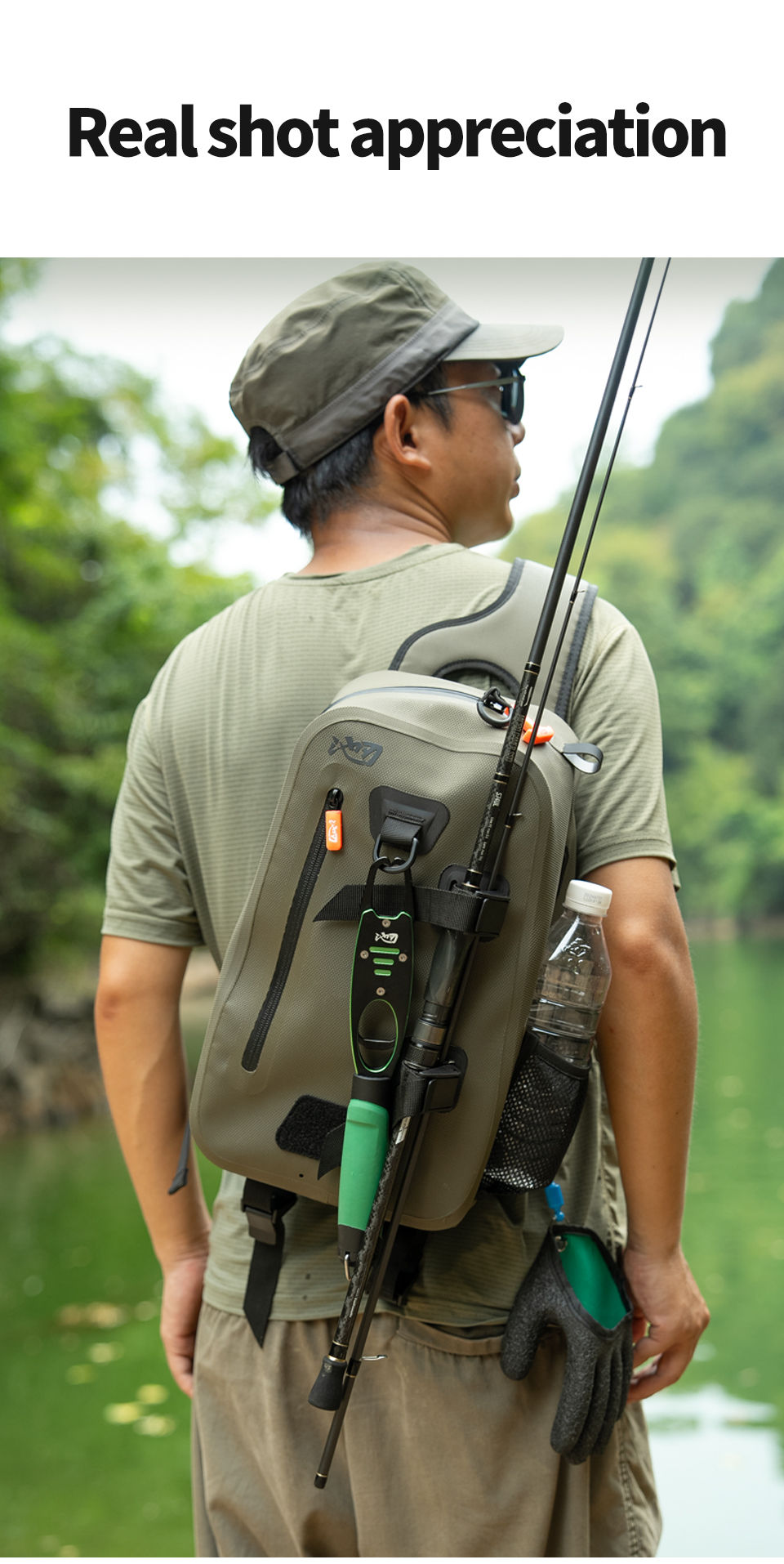 Miniatura: LINNHUE Fishing Shoulder Bag Fishing Tackle Waterproof Bag Outdoor Capacity Fish