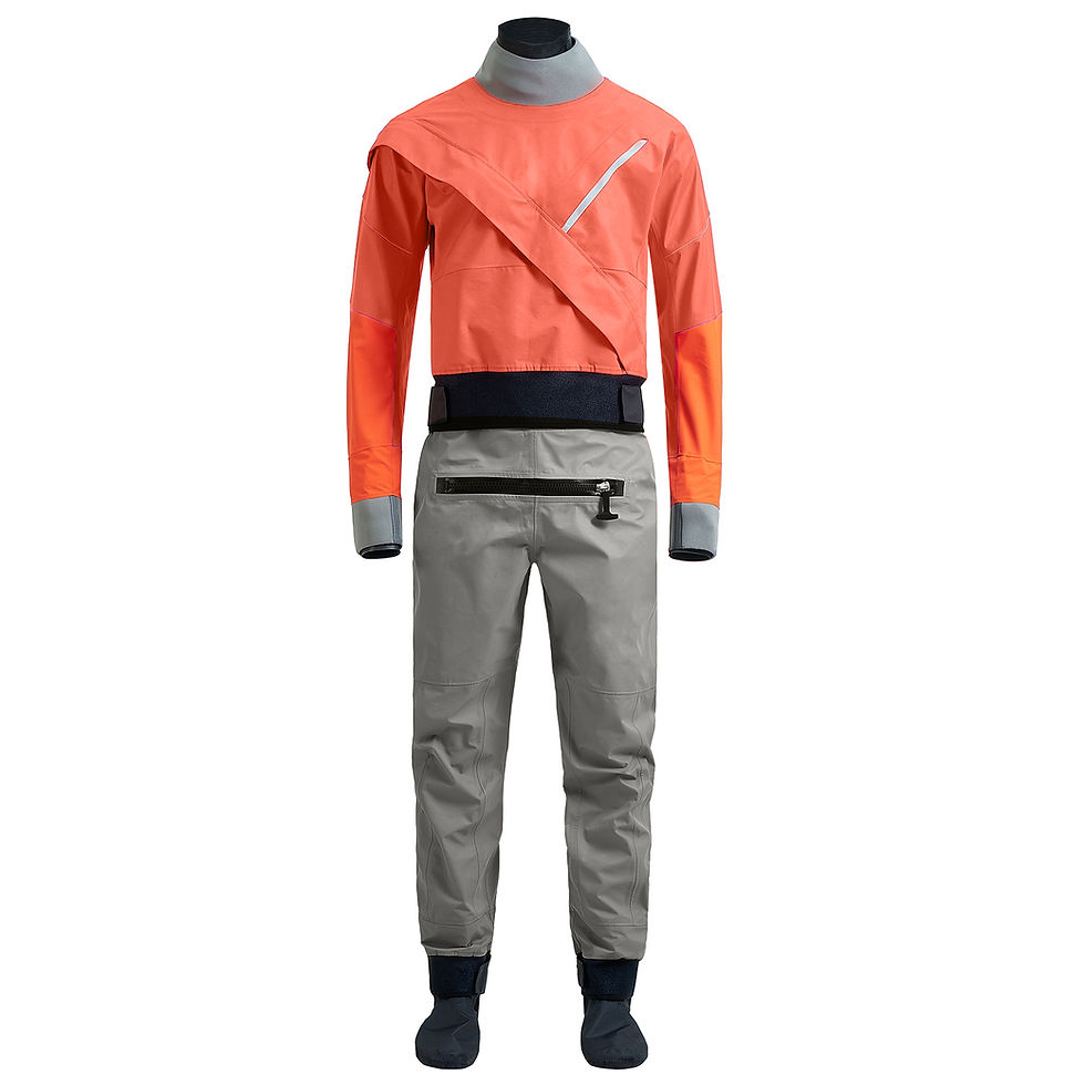 Miniatura: Kayak Dry Suit for Men 3-layer Waterproof Fabric Drysuit With Latex on Neck and 
