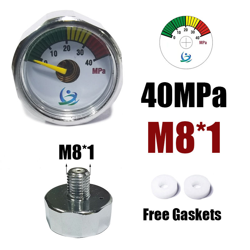 Miniatura: Mini Gauge Manometre 25mm 1inch High Pressure Hand Pump Valve Accessories Regula