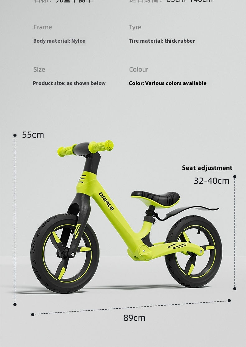 Miniatura: 12inch Bike for Children Without Pedals1-6Year Old Boys and Girls Bicycle Walkin