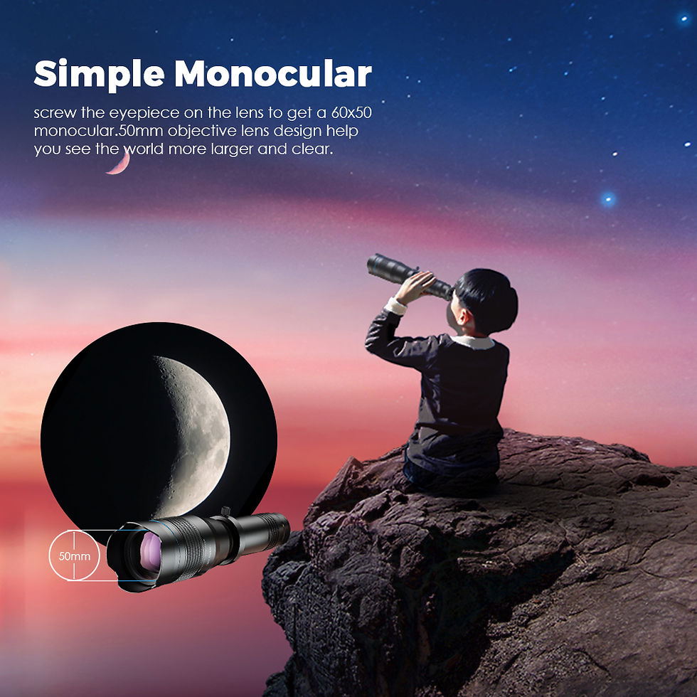 Miniatura: APEXEL Professional HD Telephoto Zoom Phone Lens 20-60X Powerful Monocular Teles