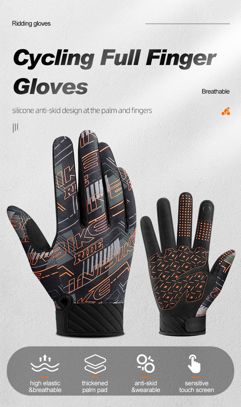 Miniatura: INBIKE Cycling Gloves For Men Bicycle Mountaineering Ski Gym Sports Full Finger 