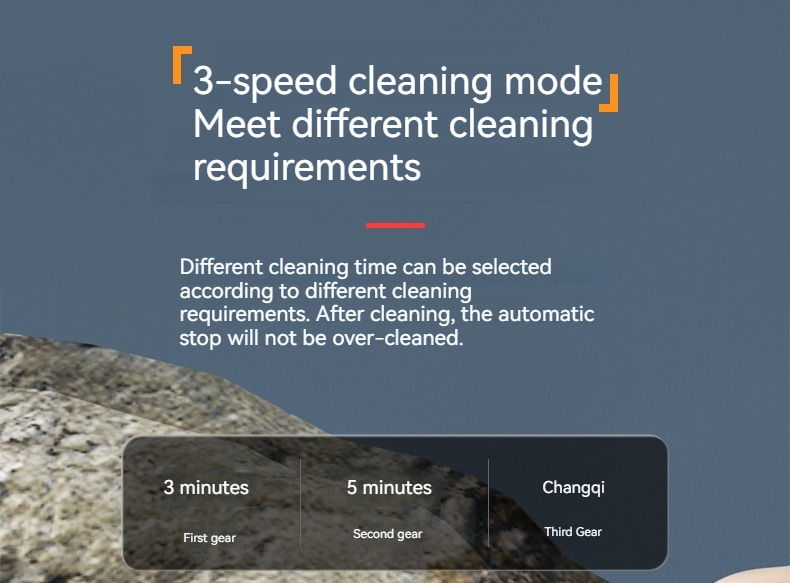 Miniatura: Vibrating ultrasonic glasses cleaning machine Electric 3 speed jewelry watch tim