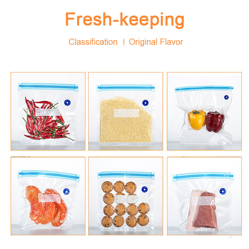 Miniatura: Vacuum Food Storage Zipper Bags Reusable BPA-Free Sous Vide Bags with Vacuum Han