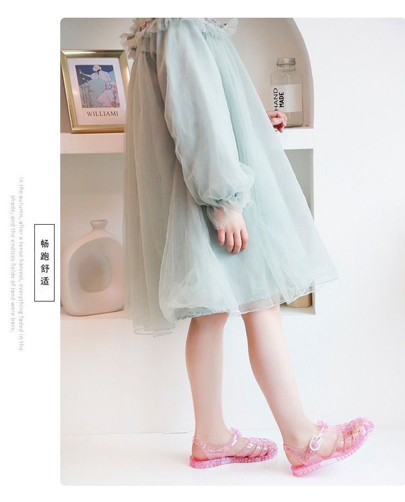 Miniatura: Summer New Sandal Princess Crystal Shoes Boy Girl Children Cave Shoe Kid Jelly G
