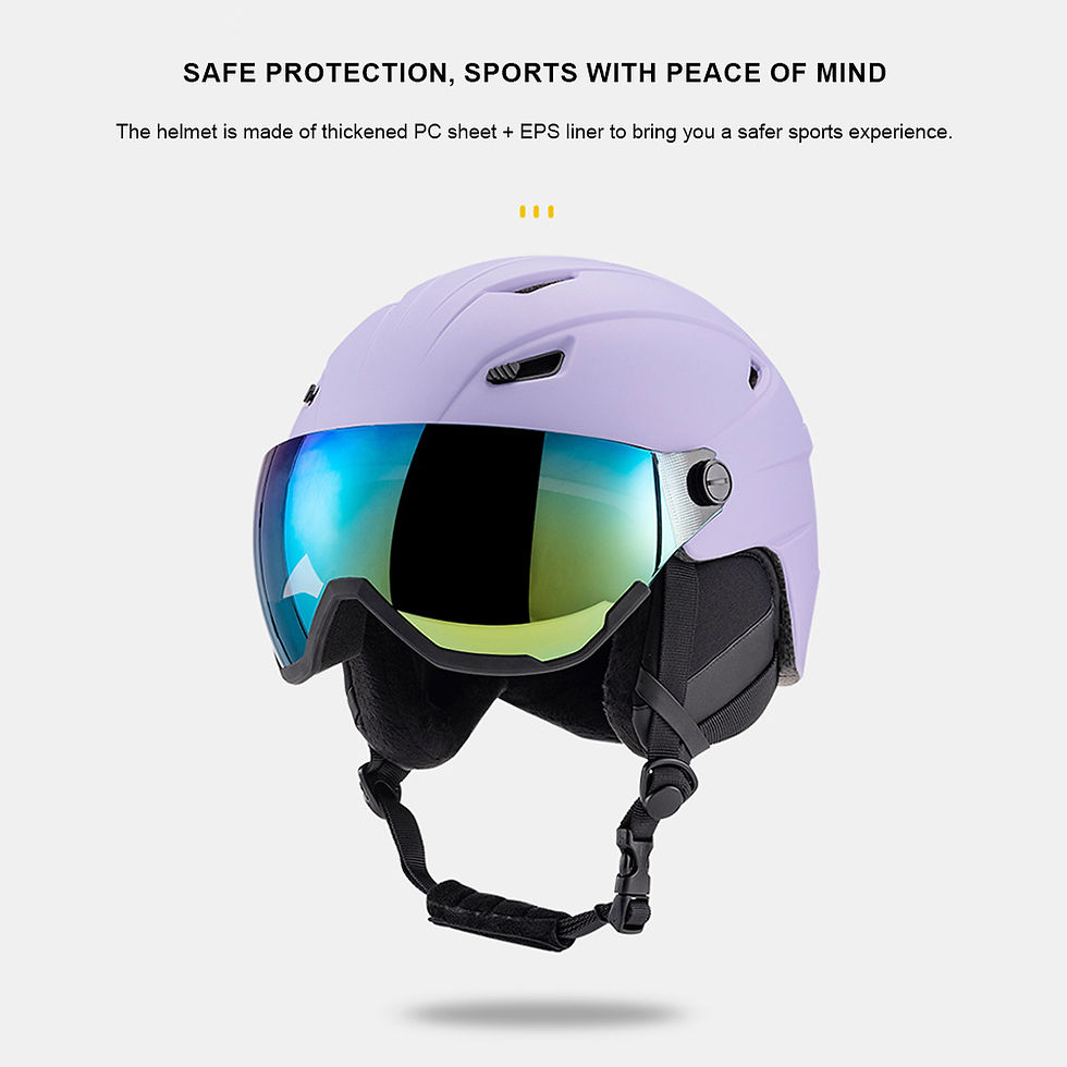 Miniatura: Winter Skiing Helmet With Goggles PC EPS Integrally Molded Outdoor Ski Helmet Pr