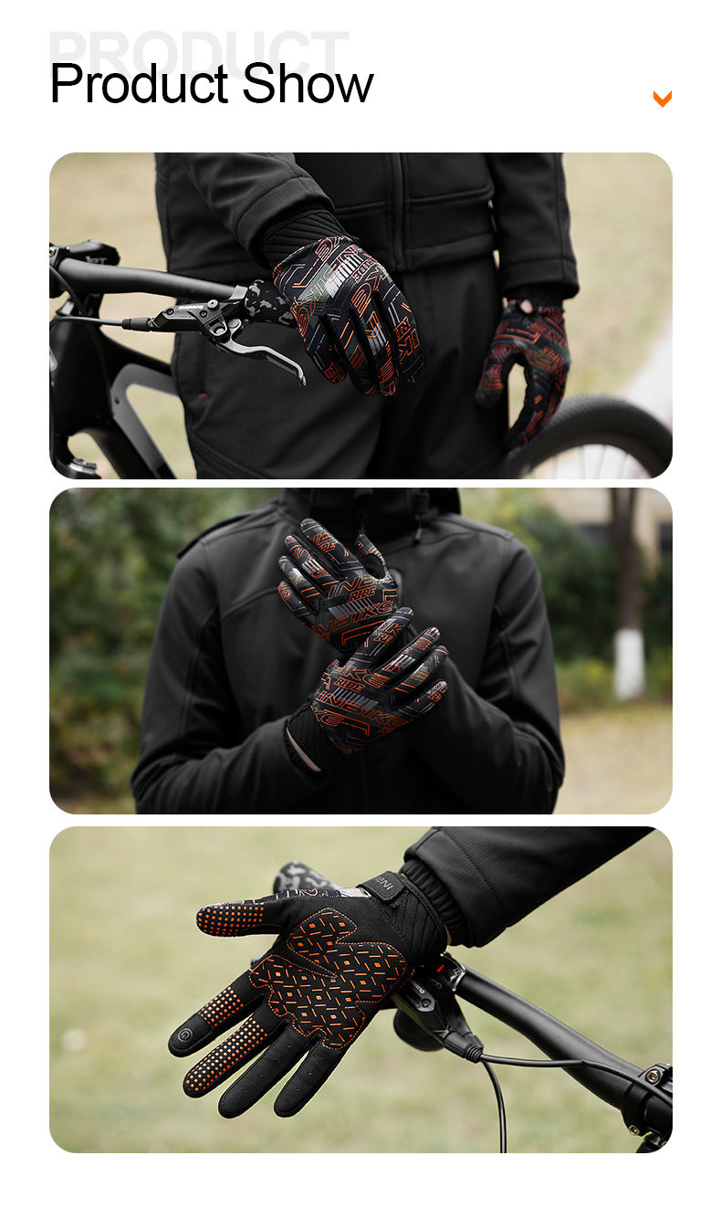 Miniatura: INBIKE Cycling Gloves For Men Bicycle Mountaineering Ski Gym Sports Full Finger 