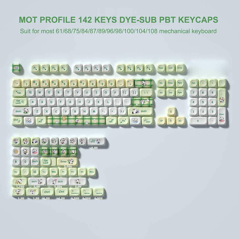 Miniatura: 143 Keys Pink Cherry MOA Profile PBT Keycaps Dye Sub Customs  Key caps for 61/87