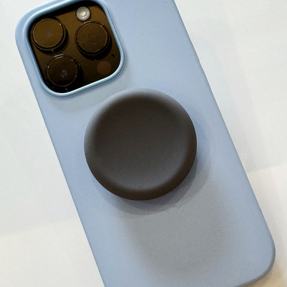 Miniatura: Solid Color Round Pocket Sockets Grip Stand Phone Holders Finger Ring Holder Gri