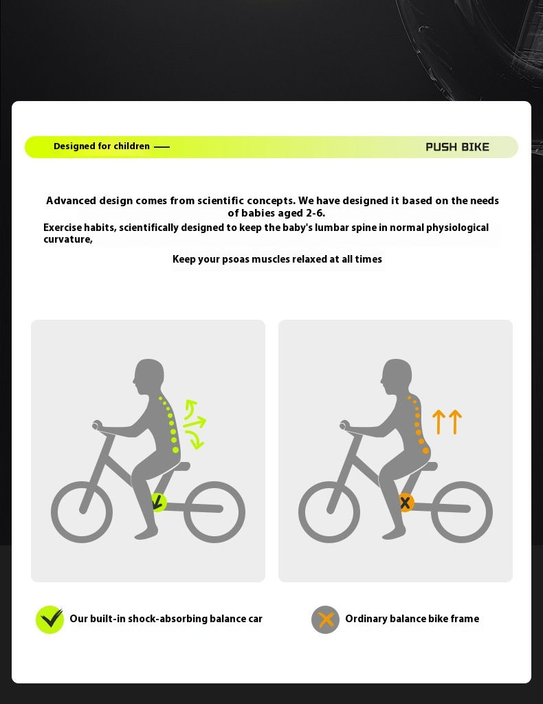 Miniatura: 12inch Bike for Children Without Pedals1-6Year Old Boys and Girls Bicycle Walkin
