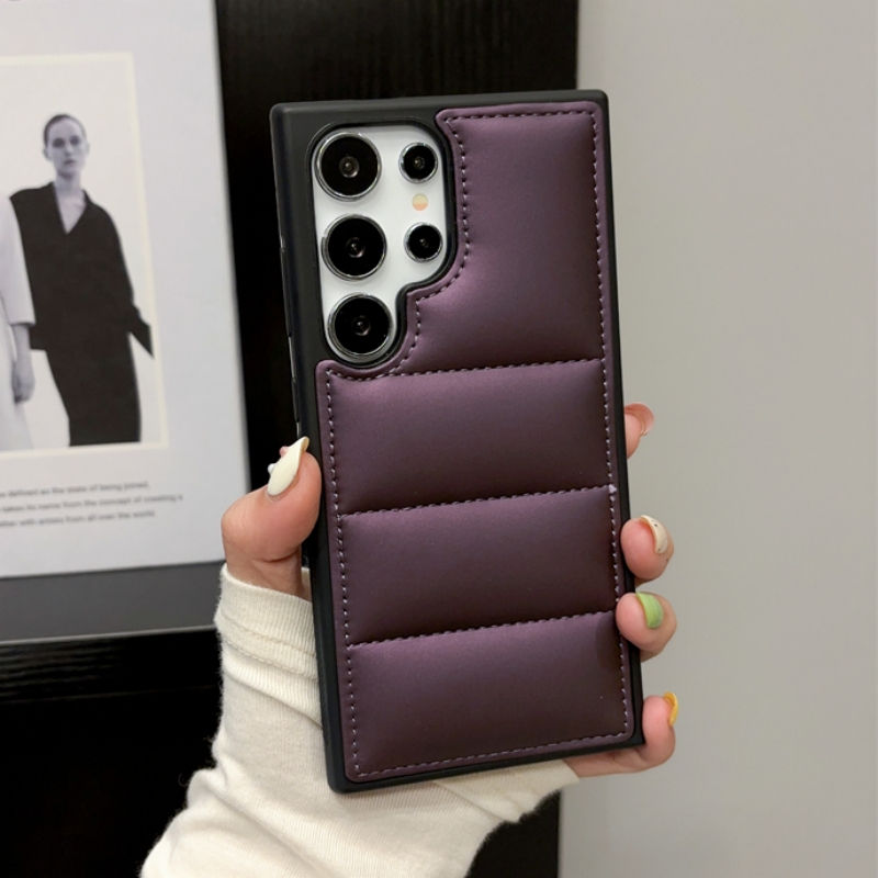 Miniatura: Puffer Phone Case For Samsung S25 S24 S23 S22 Ultra Plus Luxury Soft Fabric Down