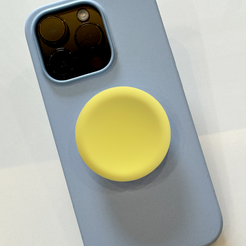 Miniatura: Solid Color Round Pocket Sockets Grip Stand Phone Holders Finger Ring Holder Gri