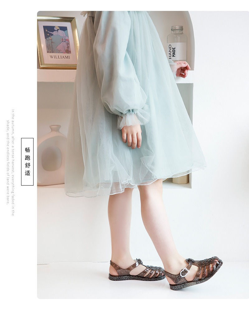 Miniatura: Summer New Sandal Princess Crystal Shoes Boy Girl Children Cave Shoe Kid Jelly G