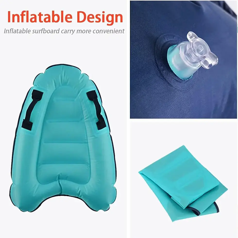 Miniatura: Portable inflatable surfboards are suitable for both adults and children. They a