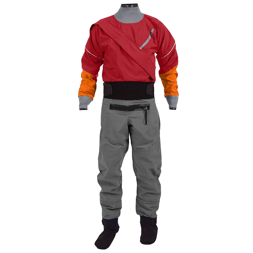 Miniatura: Kayak Dry Suit for Men 3-layer Waterproof Fabric Drysuit With Latex on Neck and 