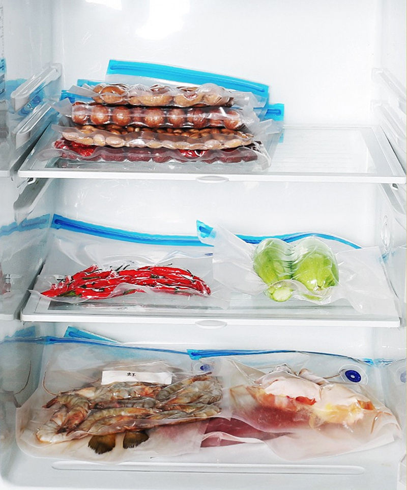 Miniatura: Vacuum Food Storage Zipper Bags Reusable BPA-Free Sous Vide Bags with Vacuum Han