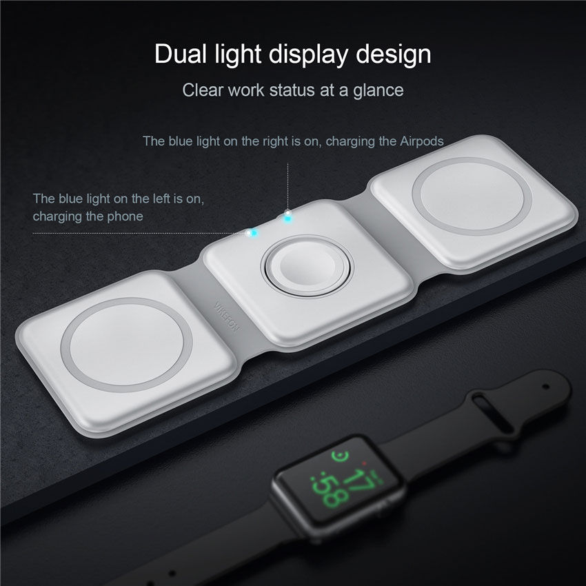 Miniatura: 3 in 1 Magnetic Portable Wireless Charger Pad for iPhone 15 14 13 12 Pro Max App
