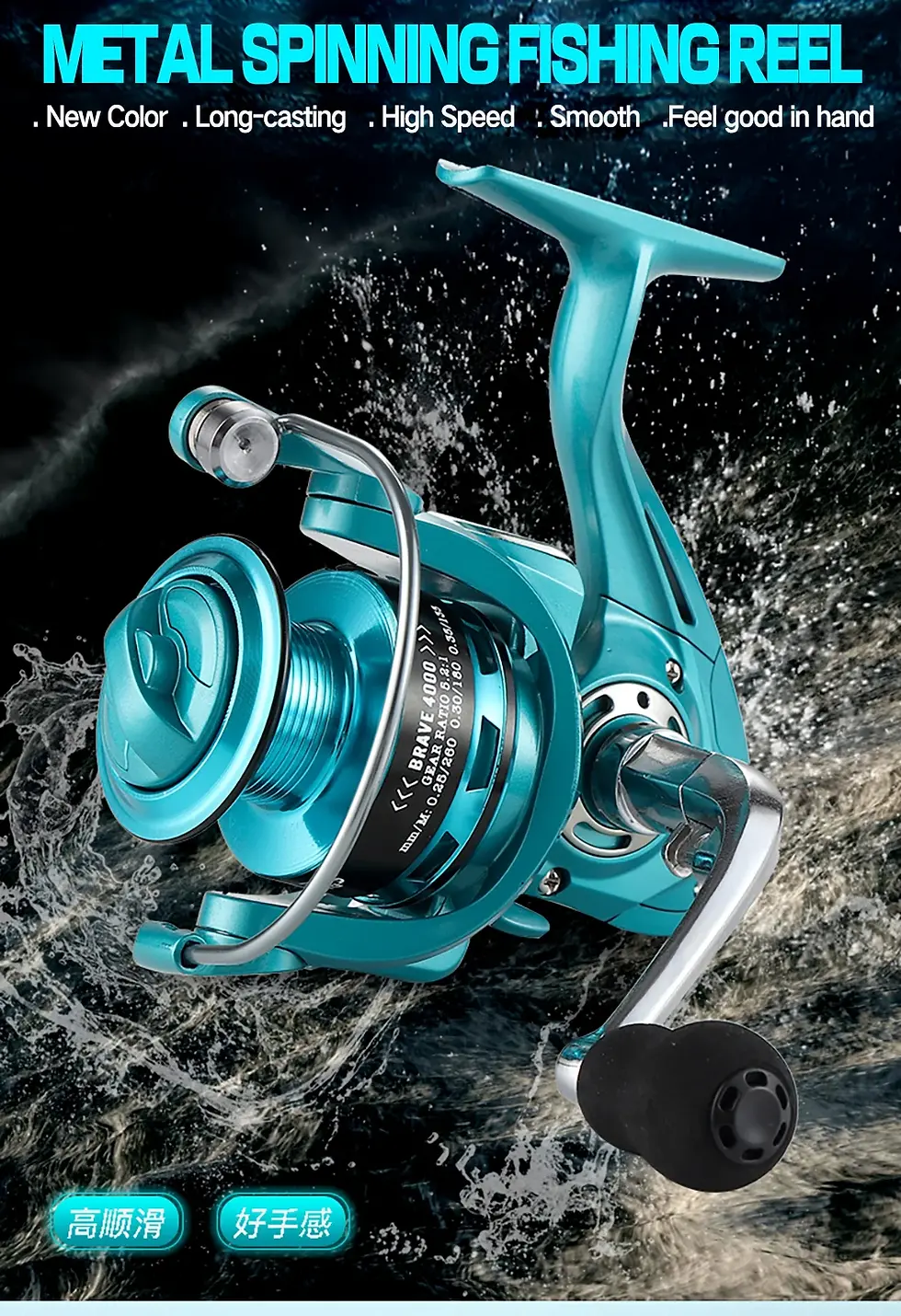 Miniatura: Fishing Reel Full Metal Spool Rocker Arm Saltwater Freshwater Suitable for Any F