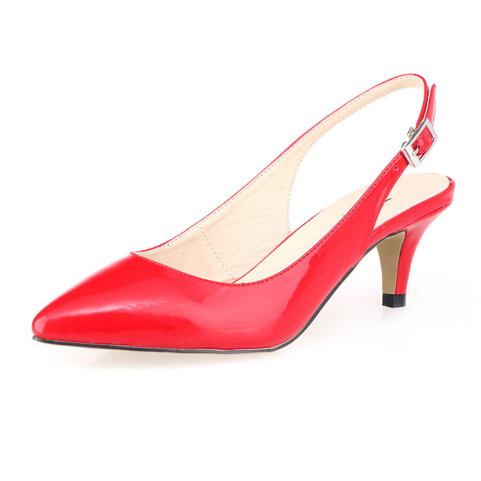 Miniatura: Daily all-match Sandal Shoes Pointed High Heels Large Size Pumps New 6cm Low Cas