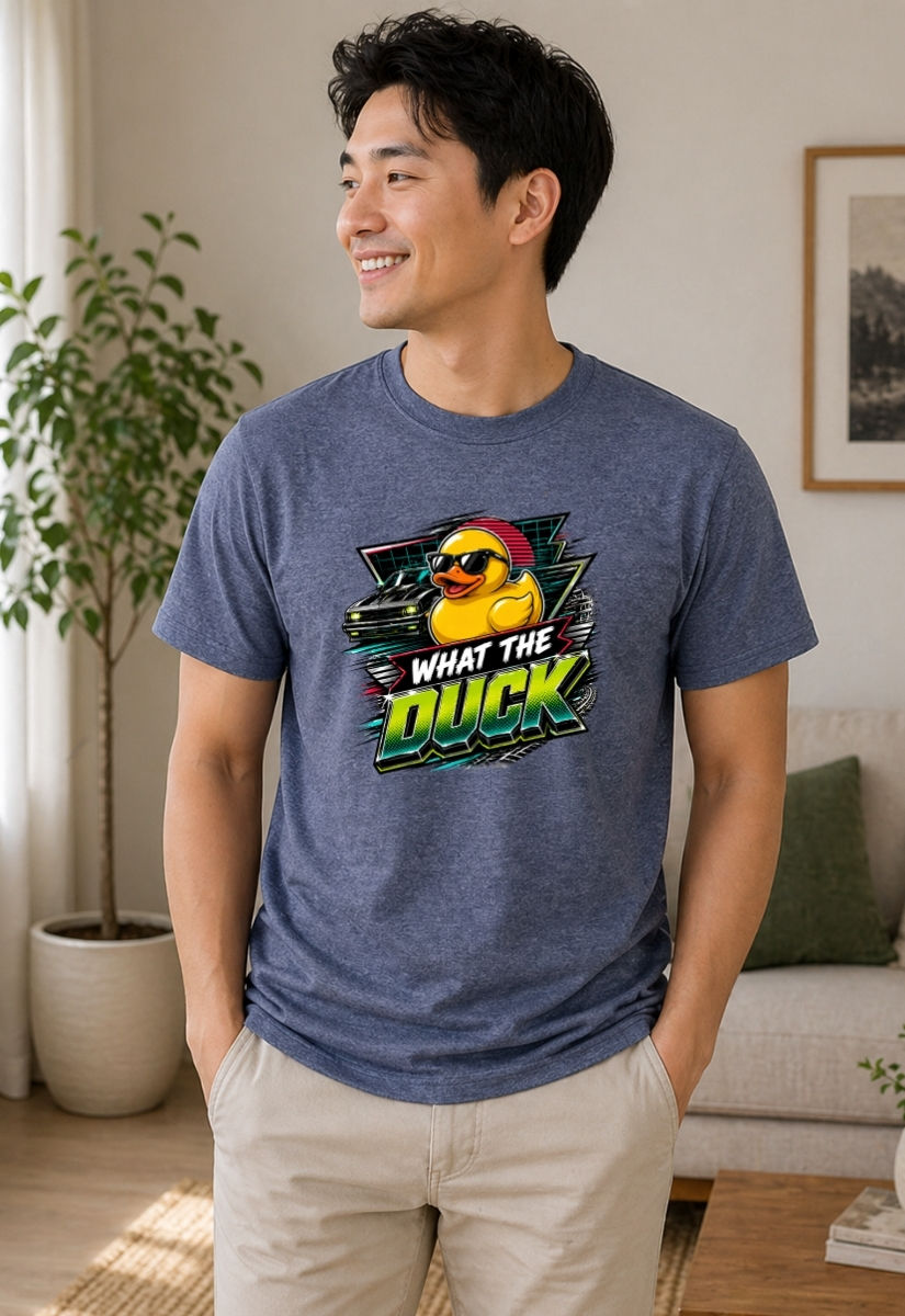Mens What The Duck Gildan Shirt | Funny Duck Graphic Tee