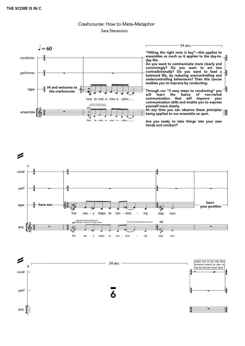 Thumbnail: PRINT SCORE [A3] | crashcourse: how to meta-metaphor