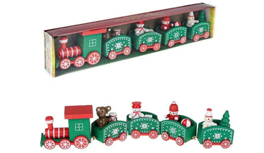 Trem de Madeira Natalino 
