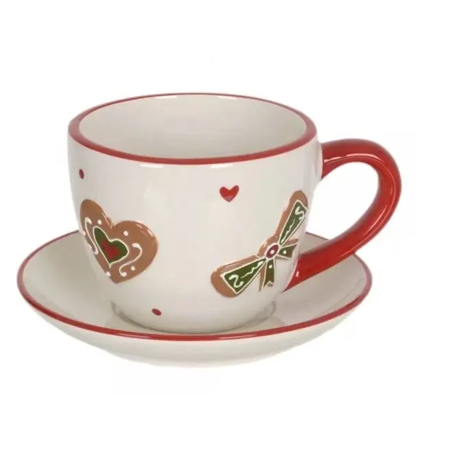 Xícara de Chá Porcelana Natal Biscoitos 250ml