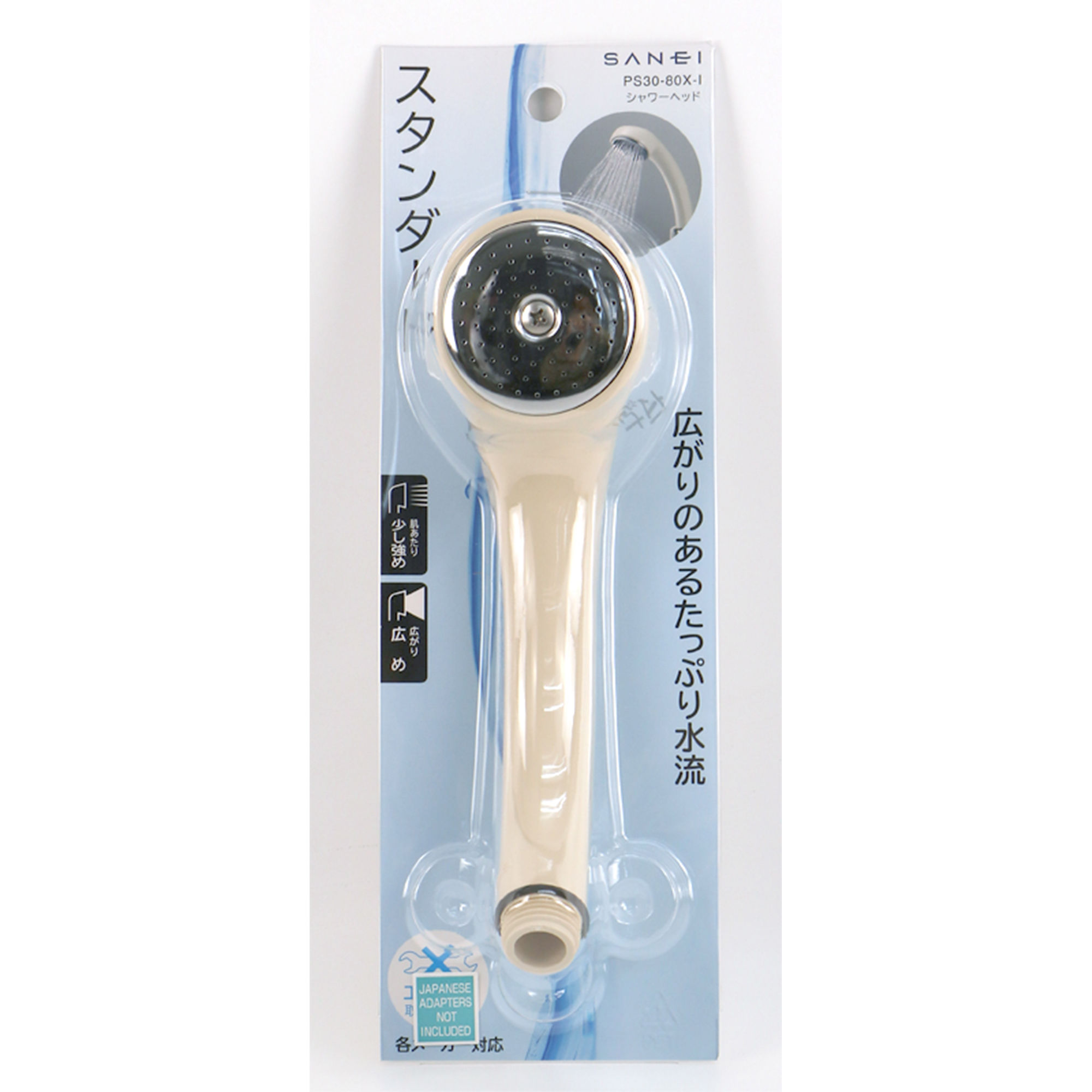 Sanei Japanese-made shower head (ivory/metal cover)